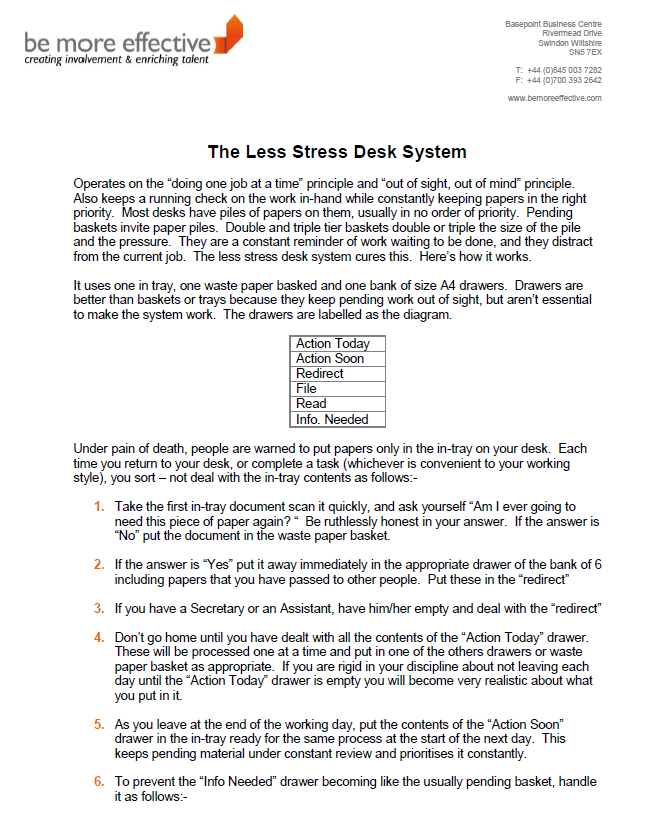 The Less Stress Desk System