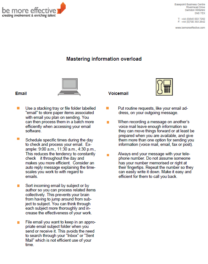 Mastering information overload